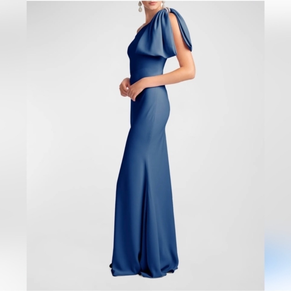 NWOT BHLDN Sachin + Babi Aubrey Satin One-Shoulder Gown Size 8 - Picture 2 of 6